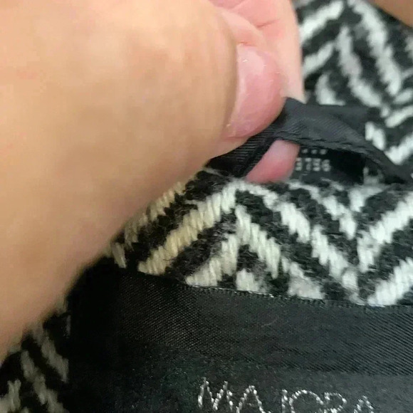 Majora wool blend, herringbone pattern, Light Winter Jacket w  placket Size XS - Picture 5 of 7